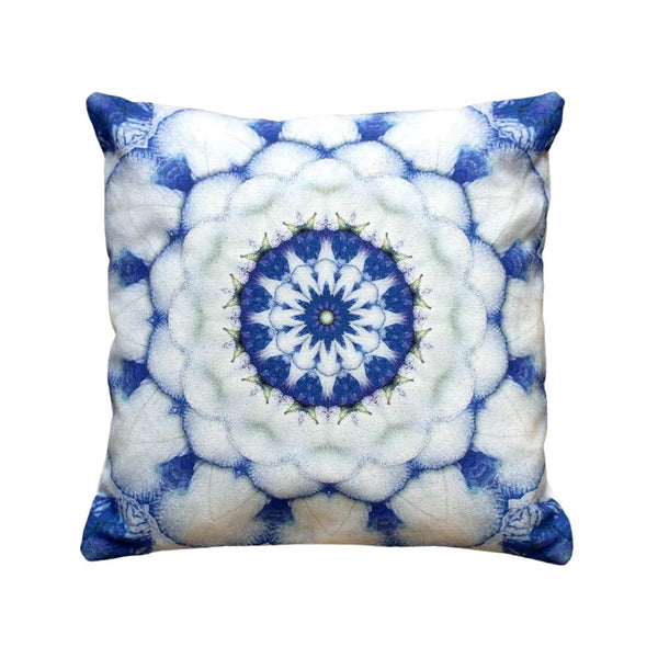 Blue Flower Canvas Cushion